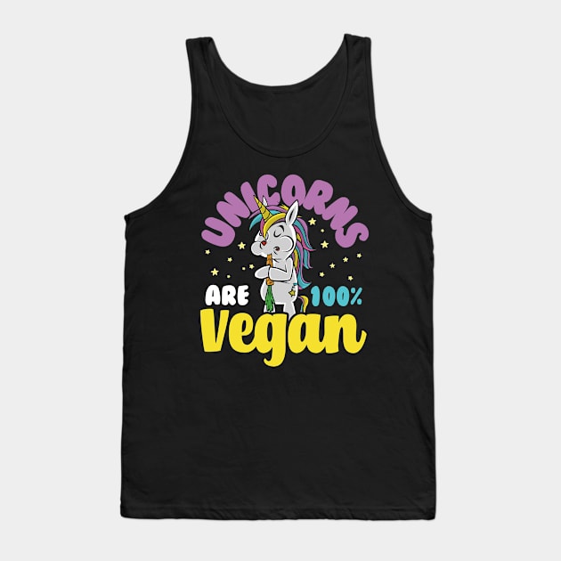 Unicorns Are Vegan Tank Top by thingsandthings